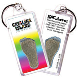 Catalina Island FootWhere® Souvenir Keychain. Made in USA-FootWhere® Souvenirs
