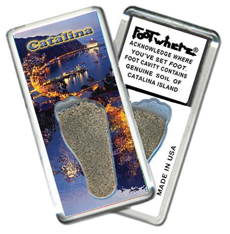Catalina Island FootWhere® Souvenir Fridge Magnet. Made in USA-FootWhere® Souvenirs