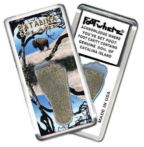 Catalina Island FootWhere® Souvenir Fridge Magnets. 6 Piece Set. Made in USA-FootWhere® Souvenirs