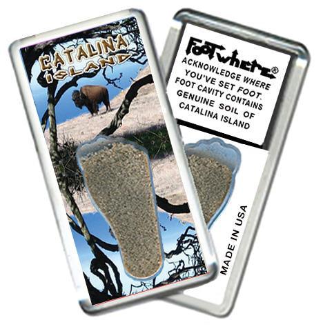 Catalina Island FootWhere® Souvenir Fridge Magnet. Made in USA-FootWhere® Souvenirs