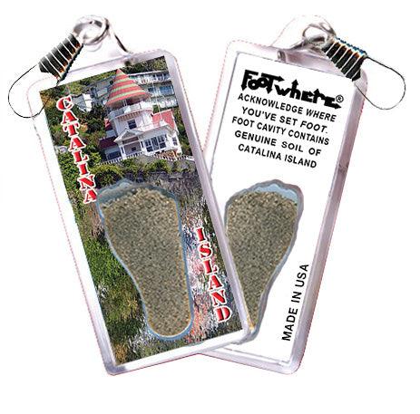 Catalina Island FootWhere® Souvenir Zipper-Pulls. 6 Piece Set. Made in USA-FootWhere® Souvenirs