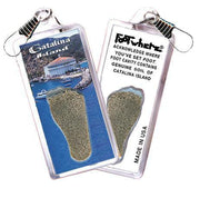Catalina Island FootWhere® Souvenir Zipper-Pull. Made in USA-FootWhere® Souvenirs