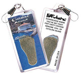 Catalina Island FootWhere® Souvenir Zipper-Pulls. 6 Piece Set. Made in USA-FootWhere® Souvenirs