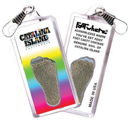 Catalina Island FootWhere® Souvenir Zipper-Pull. Made in USA-FootWhere® Souvenirs