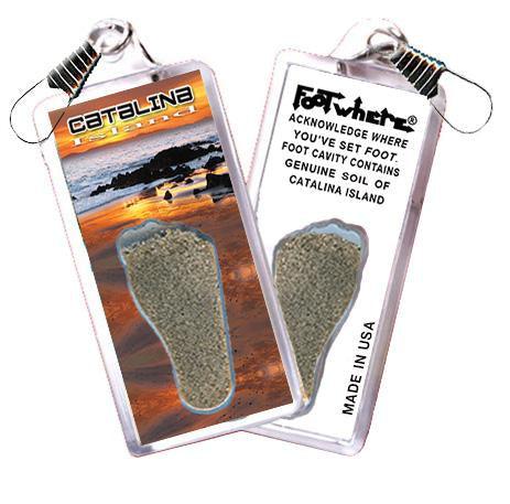 Catalina Island FootWhere® Souvenir Zipper-Pull. Made in USA-FootWhere® Souvenirs