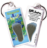 Columbus FootWhere® Souvenir Keychains. 6 Piece Set. Made in USA-FootWhere® Souvenirs