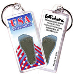 Load image into Gallery viewer, Columbus FootWhere® Souvenir Keychains. 6 Piece Set. Made in USA-FootWhere® Souvenirs
