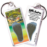 Columbus FootWhere® Souvenir Keychains. 6 Piece Set. Made in USA-FootWhere® Souvenirs