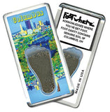 Columbus FootWhere® Souvenir Fridge Magnets. 6 Piece Set. Made in USA-FootWhere® Souvenirs