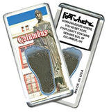 Columbus FootWhere® Souvenir Fridge Magnets. 6 Piece Set. Made in USA-FootWhere® Souvenirs
