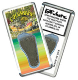 Columbus,OH FootWhere® Souvenir Fridge Magnet. Made in USA-FootWhere® Souvenirs