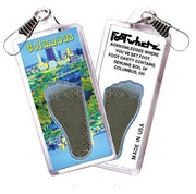 Columbus FootWhere® Souvenir Zipper-Pulls. 6 Piece Set. Made in USA-FootWhere® Souvenirs
