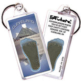 Cleveland FootWhere® Souvenir Keychains. 6 Piece Set. Made in USA-FootWhere® Souvenirs