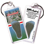 Load image into Gallery viewer, Cleveland FootWhere® Souvenir Keychain. Made in USA-FootWhere® Souvenirs
