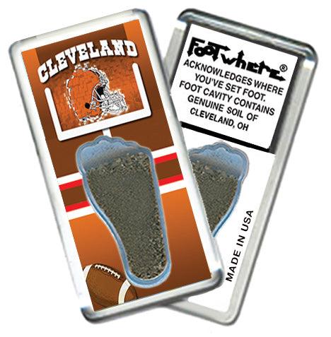 Cleveland FootWhere® Souvenir Fridge Magnets. 6 Piece Set. Made in USA-FootWhere® Souvenirs