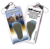 Cleveland FootWhere® Souvenir Zipper-Pull. Made in USA-FootWhere® Souvenirs