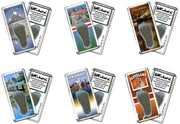 Cleveland FootWhere® Souvenir Fridge Magnets. 6 Piece Set. Made in USA-FootWhere® Souvenirs