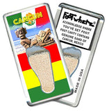 Cancun FootWhere® Souvenir Fridge Magnets. 6 Piece Set. Made in USA-FootWhere® Souvenirs