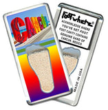 Cancun FootWhere® Souvenir Fridge Magnets. 6 Piece Set. Made in USA-FootWhere® Souvenirs