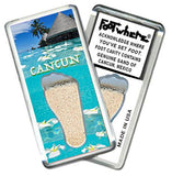 Cancun FootWhere® Souvenir Fridge Magnets. 6 Piece Set. Made in USA-FootWhere® Souvenirs