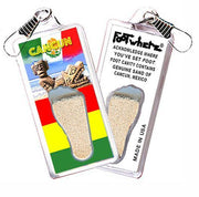 Cancun FootWhere® Souvenir Zipper-Pull. Made in USA-FootWhere® Souvenirs