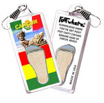 Load image into Gallery viewer, Cancun FootWhere® Souvenir Zipper-Pulls. 6 Piece Set. Made in USA-FootWhere® Souvenirs
