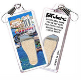 Cancun FootWhere® Souvenir Zipper-Pull. Made in USA-FootWhere® Souvenirs