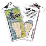 Cape Cod FootWhere® Souvenir Zipper-Pulls. 6 Piece Set. Made in USA-FootWhere® Souvenirs