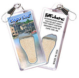 Cape Cod FootWhere® Souvenir Zipper-Pulls. 6 Piece Set. Made in USA-FootWhere® Souvenirs