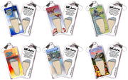 Cape Cod FootWhere® Souvenir Zipper-Pulls. 6 Piece Set. Made in USA-FootWhere® Souvenirs