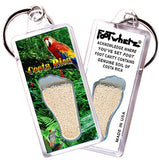 Costa Rica FootWhere® Souvenir Keychains. 6 Piece Set. Made in USA-FootWhere® Souvenirs