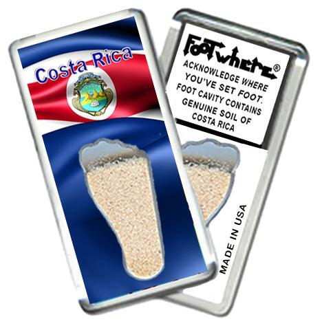Costa Rica FootWhere® Souvenir Fridge Magnets. 6 Piece Set. Made in USA-FootWhere® Souvenirs
