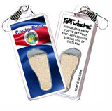 Costa Rica FootWhere® Souvenir Zipper-Pulls. 6 Piece Set. Made in USA-FootWhere® Souvenirs
