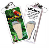 Costa Rica FootWhere® Souvenir Zipper-Pulls. 6 Piece Set. Made in USA-FootWhere® Souvenirs