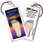 Load image into Gallery viewer, Corpus Christi FootWhere® Souvenir Key Chain. Made in USA-FootWhere® Souvenirs
