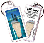 Load image into Gallery viewer, Corpus Christi FootWhere® Souvenir Key Chain. Made in USA-FootWhere® Souvenirs
