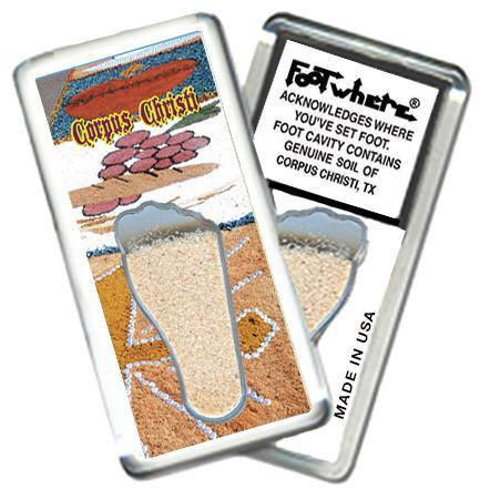 Corpus Christi FootWhere® Souvenir Magnet. Made in USA-FootWhere® Souvenirs