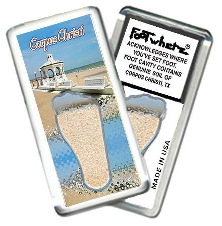 Corpus Christi FootWhere® Souvenir Magnet. Made in USA-FootWhere® Souvenirs