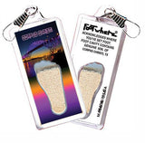 Corpus Christi FootWhere® Souvenir Zipper-Pulls. 6 Piece Set. Made in USA-FootWhere® Souvenirs