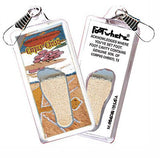Corpus Christi FootWhere® Souvenir Zipper-Pulls. 6 Piece Set. Made in USA-FootWhere® Souvenirs