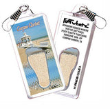 Corpus Christi FootWhere® Souvenir Zipper-Pulls. 6 Piece Set. Made in USA-FootWhere® Souvenirs