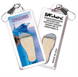 Corpus Christi FootWhere® Souvenir Zipper-Pulls. 6 Piece Set. Made in USA-FootWhere® Souvenirs