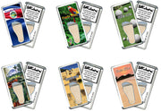 Costa Rica FootWhere® Souvenir Fridge Magnets. 6 Piece Set. Made in USA-FootWhere® Souvenirs