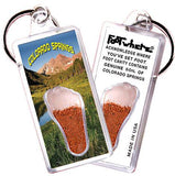Colorado Springs FootWhere® Souvenir Keychains. 6 Piece Set. Made in USA-FootWhere® Souvenirs