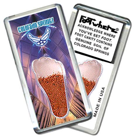 Colorado Springs FootWhere® Souvenir Fridge Magnet. Made in USA-FootWhere® Souvenirs