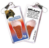 Colorado Springs FootWhere® Souvenir Zipper-Pull. Made in USA-FootWhere® Souvenirs