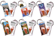 Colorado Springs FootWhere® Souvenir Keychains. 6 Piece Set. Made in USA-FootWhere® Souvenirs