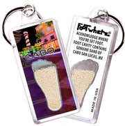 Cabo San Lucas FootWhere® Souvenir Keychain. Made in USA - FootWhere® Souvenir Shop