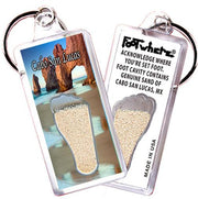 Cabo San Lucas FootWhere® Souvenir Keychain. Made in USA - FootWhere® Souvenir Shop