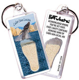 Cabo San Lucas FootWhere® Souvenir Keychains. 6 Piece Set. Made in USA - FootWhere® Souvenir Shop